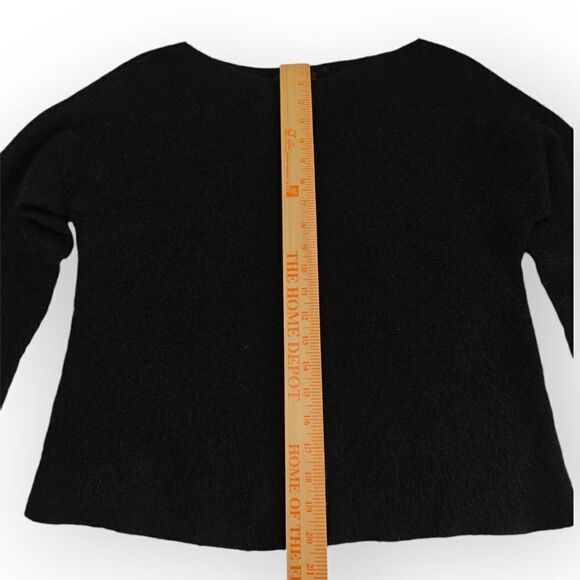 ILARY ITALY black classic viscose blend sweater size M - Picture 3 of 6